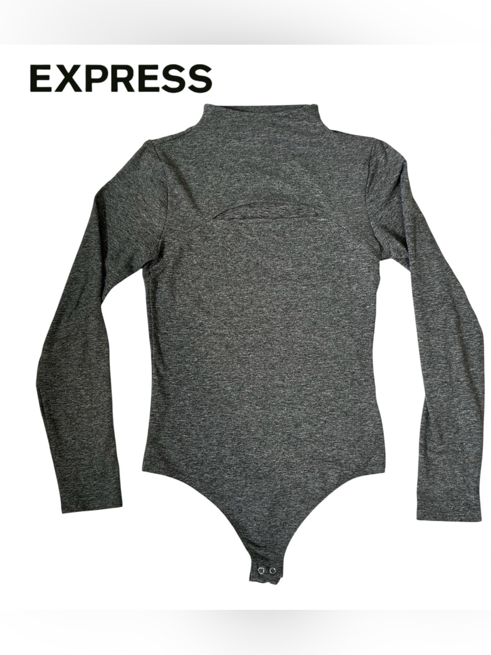 MOCK NECK LONG SLEEVED BLDY SUIT EXPRESS CUT OUT FRONT BODY CONTOUR